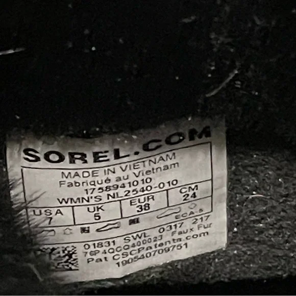 Sorel Tivoli III High Boots Black Red Buffalo Plaid Women’s 7 Fur Lined - Picture 7 of 7